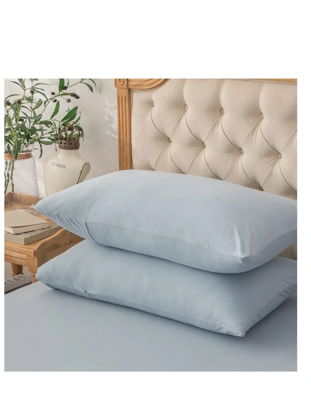Jersey Knit Pillowcases Queen 20x30” (2-Pack) LIGHT BLUE